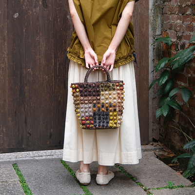 inLESS丨SOPHIE DIGARD 拉菲草编织包包女手提包斜挎包