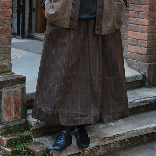 inLESS丨AVIVA JIFEI XUE Layered 纯棉层叠泡泡裙松紧腰半身裙女