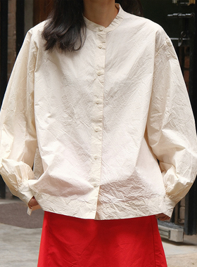 inLESS丨Casey Casey BIGGY GRANDAD SHIRT 纯棉衬衫上衣女