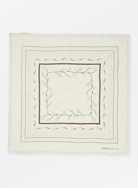 inLESS | Skall Studio Skall floral scarf 55x55 纯棉围巾丝巾