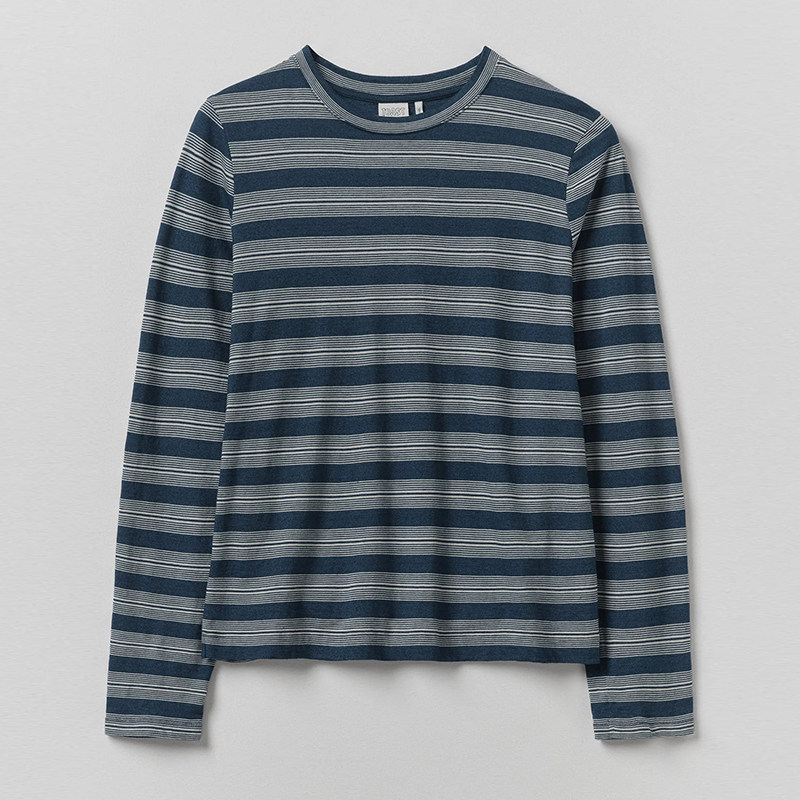 inLESS丨Toast Stripe Crew Neck WJEWW09 纯棉条纹T恤上衣女