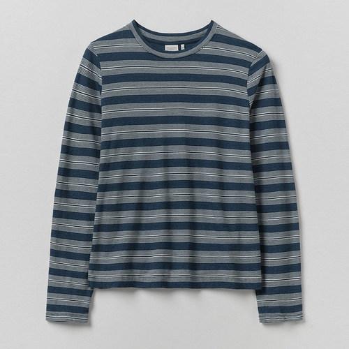 inLESS丨Toast Stripe Crew Neck WJEWW09 纯棉条纹T恤上衣女