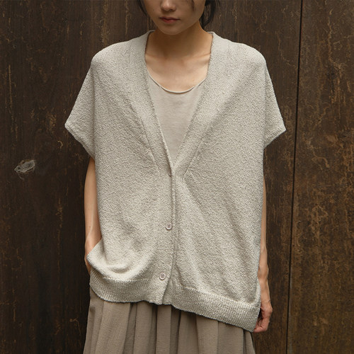 inLESS丨EVAM EVA roving cotton vest 粗纺棉背心针织衫女