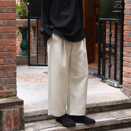 【SALE】Studio Nicholson ELEVATED WITH TAB DETAIL 高腰长裤女