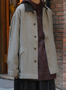 inLESS丨AVIVA JIFEI XUE Contrast 羊毛拼色运动夹克短外套女