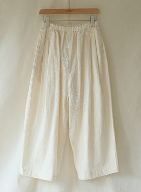 inLESS丨VERITECOEUR VC-2836 PANTS 全松紧腰纯棉休闲长裤女