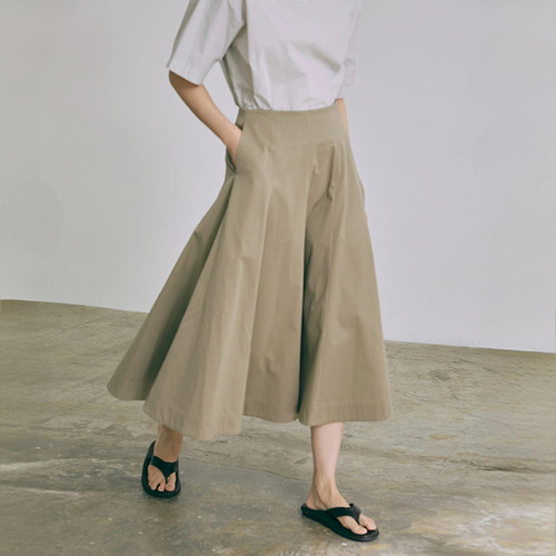 inLESS丨NICHOLSON&NICHOLSON TANGLE-CHINO SKIRT 纯棉半身裙女
