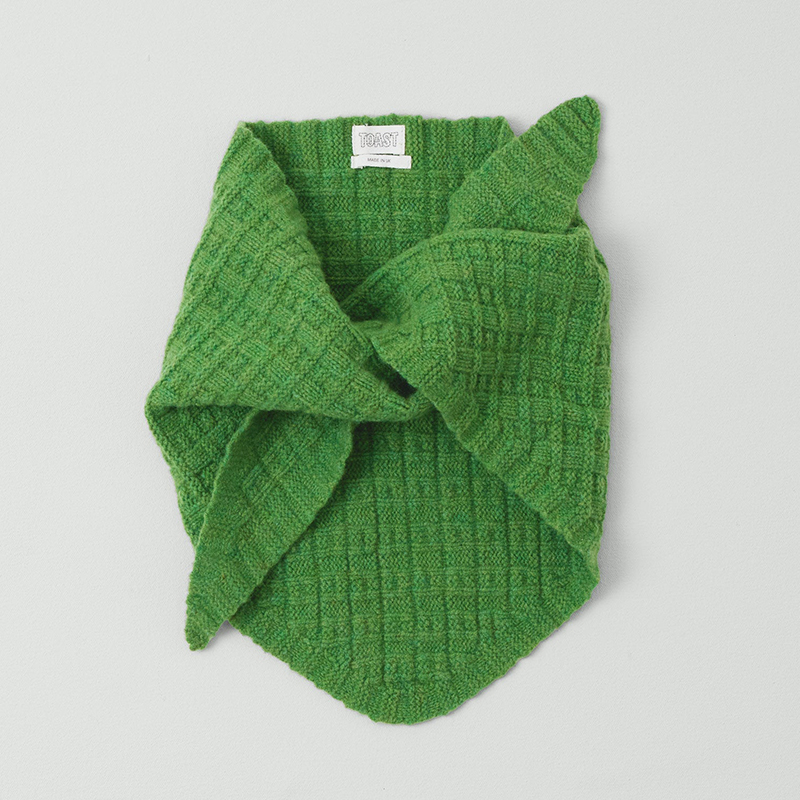 inLESS丨Toast Grid Stitch Knitted Bandana 羊毛针织方巾
