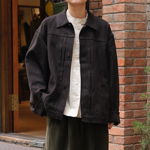 inLESS｜YOKO SAKAMOTO PLEATS JACKET 汉麻褶裥夹克外套女