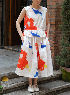 inLESS丨Manuelle Guibal 6817B 背心上衣 6818 纯棉半身裙印花女