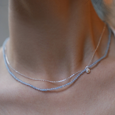 双层项链inLESS蓝玉髓