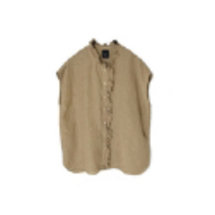 inLESS 亚麻背心衬衫 COLLAR SOIL MAISON FRILL