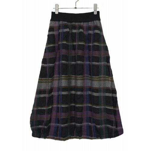 inLESS丨M.&KYOKO Woven Skirt 格子羊毛棉半身裙女