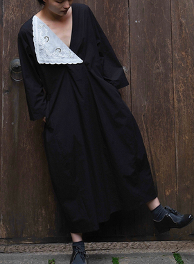 inLESS丨NATIVE VILLAGE No.07 landscape 刺绣领连衣裙女