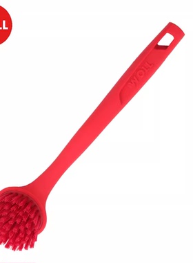 德国WOLL硅胶锅刷配件长手柄锅刷 不粘锅刷锅耐高温260度洗锅刷子