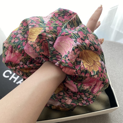 英国Liberty利伯缇发圈大肠郁金香碎花复古气质高级网红韩版棉布