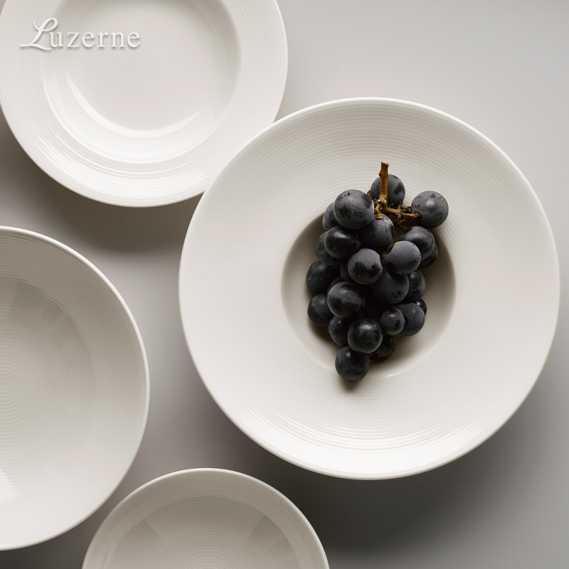 luzerne新骨瓷浮雕线平盘