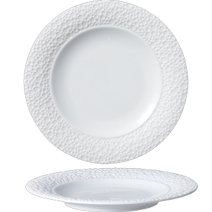 Luzerne陆升陶瓷冷白青浮雕欧式餐具家用菜汤盘米饭碗鱼盘汤锅