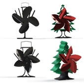 丰臣热能风扇康暖暖炉风扇导热扇树风扇千石取暖炉用热力壁炉圣诞