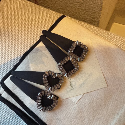 韩国新款ins发饰闪钻爱心侧边夹