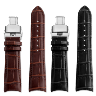适配天梭1853库图手表系列T035627A T035407A弧口真皮手表带男24m