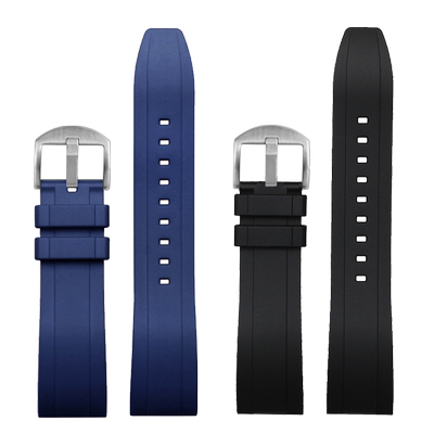 适配Seagull海鸥潜水手表海洋之星816.523黑蓝水鬼橡胶手表带22mm