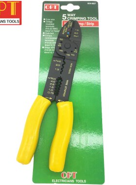 台湾OPT多功能剥线钳进口压线钳多用途电工剥压剪线钳KH-507 5023