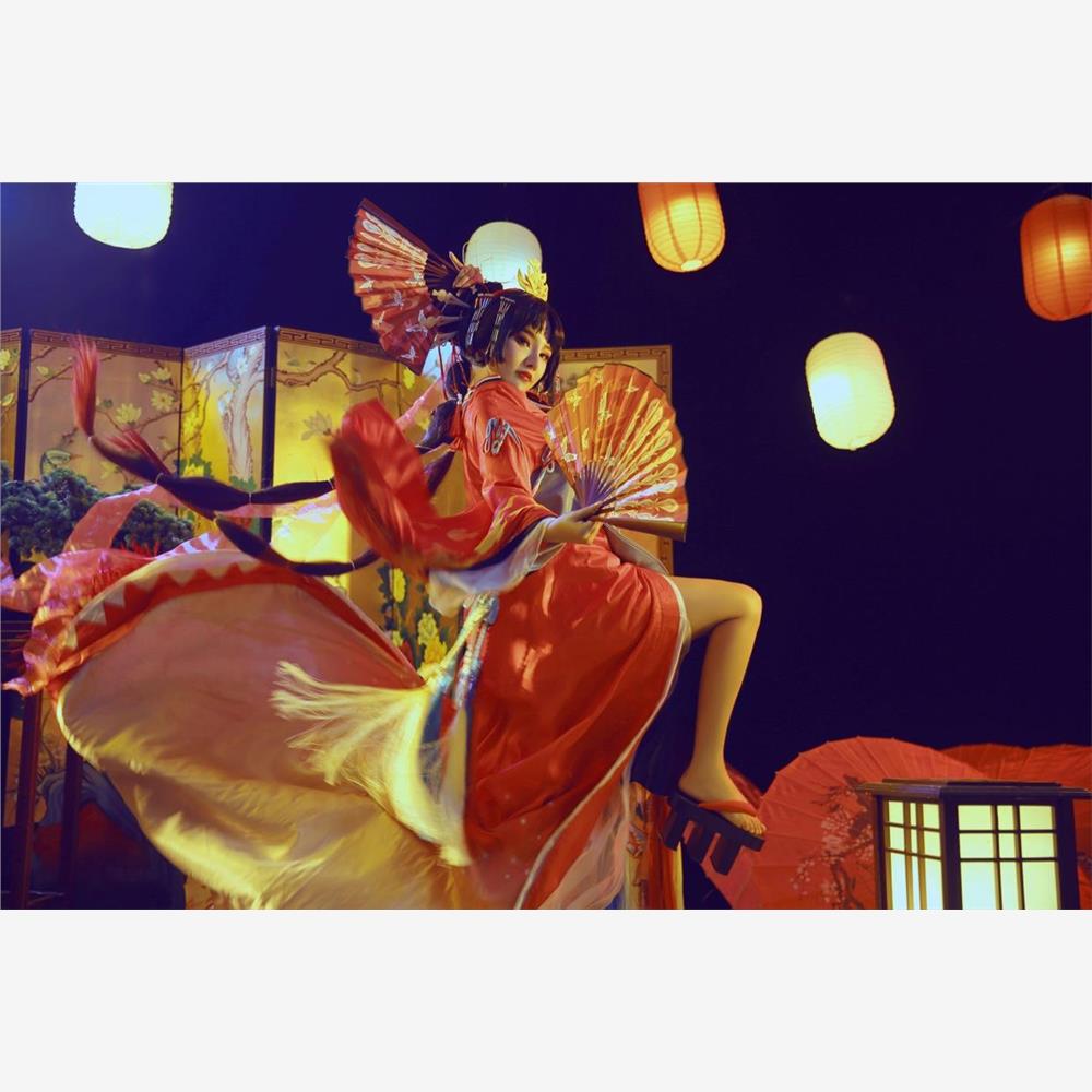 龙妹妹cos服出租 阴阳师手游SSR 不知火典藏皮肤蝶步韶华和服出租