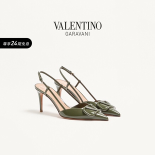 新品 SIGNATURE 上市 VLOGO 后系带高跟鞋 华伦天奴VALENTINO女士