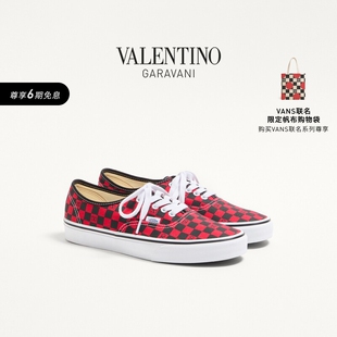 棋盘格印花款 VLOGO 运动鞋 华伦天奴与VANS联名男士