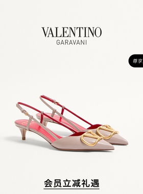 [会员立减]华伦天奴VALENTINO女士VLOGO SIGNATURE牛皮革高跟鞋