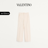 棉质帆布卷边长裤 华伦天奴VALENTINO男士 12期免息