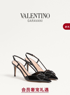 华伦天奴VALENTINO女士 VLOGO SIGNATURE 高跟鞋凉鞋[礼物]