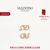 礼物 华伦天奴VALENTINO女士 VLOGO SIGNATURE 金属耳环