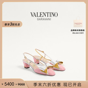 华伦天奴VALENTINO女士BOWOW提花织物高跟鞋 礼物 末优惠 凉鞋 季