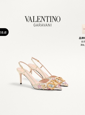 华伦天奴VALENTINO女士 VLOGO SIGNATURE 后系带高跟鞋