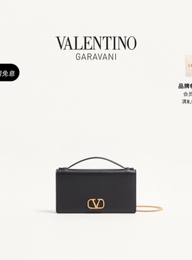 华伦天奴VALENTINO女士 VLOGO SIGNATURE 牛皮革钱包