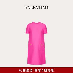 6期免息 短款 华伦天奴VALENTINO女士 COUTURE 连衣裙 CREPE