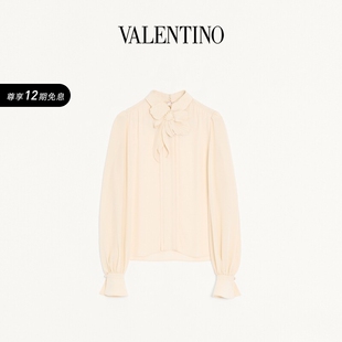 华伦天奴VALENTINO女士 上市 CREPE 刺绣衬衫 CHINE 新品