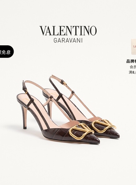 华伦天奴VALENTINO女士 VLOGO SIGNATURE 后系带高跟鞋