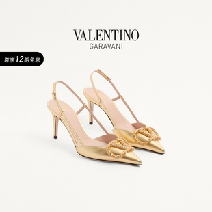 羊皮革高跟鞋 SIGNATURE VLOGO 华伦天奴VALENTINO女士