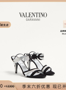 [季末优惠]华伦天奴VALENTINO女士LUNE ET LAUTRE绒面羊皮革凉鞋