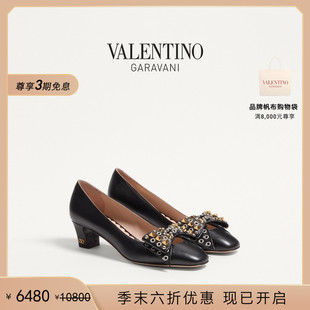 季 BOWOW 末优惠 华伦天奴VALENTINO女士 羊皮革高跟鞋 礼物