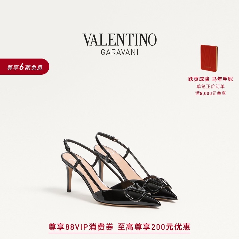[礼物]华伦天奴VALENTINO女士 VLOGO SIGNATURE 高跟鞋凉鞋