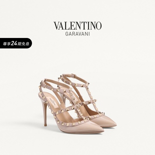 婚鞋 华伦天奴VALENTINO女士 ROCKSTUD漆皮铆钉高跟鞋