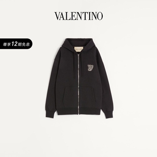 华伦天奴VALENTINO男士 连帽棉质卫衣 12期免息