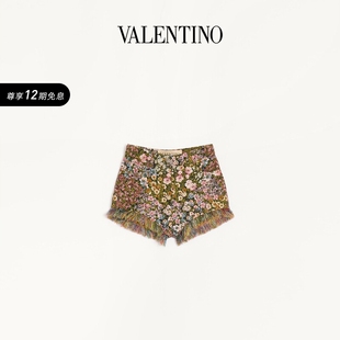 12期免息 上市 华伦天奴VALENTINO女士花卉图案短裤 新品