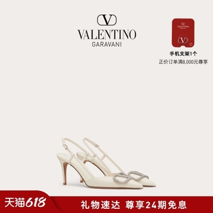 华伦天奴VALENTINO女士VLOGO SIGNATURE小牛皮高跟鞋 24期免息