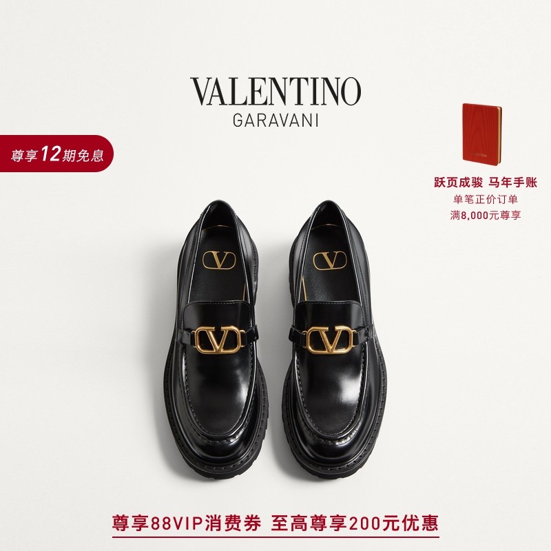 [礼物][12期免息]华伦天奴VALENTINO女士 VLOGO SIGNATURE 乐福鞋