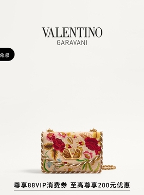 [礼物][6期免息]华伦天奴VALENTINO女士 VAIN 刺绣肩背手袋